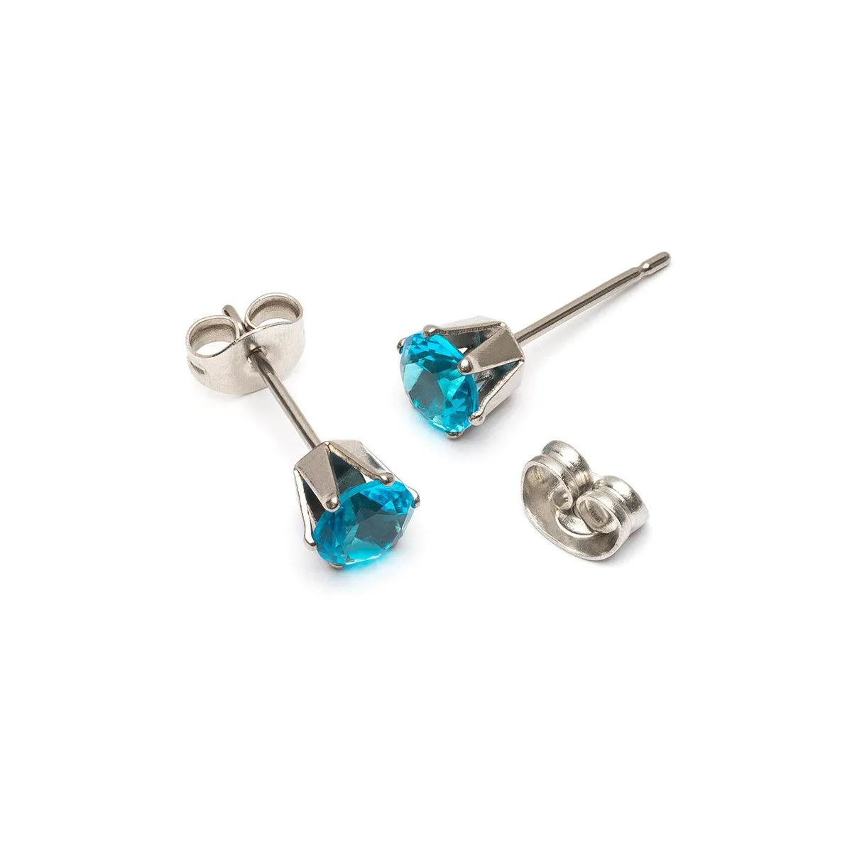 Turquoise Titanium Stud Earrings