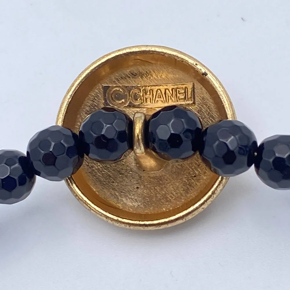 Up-cycled Vintage Button on Gemstone Clasp Bracelet