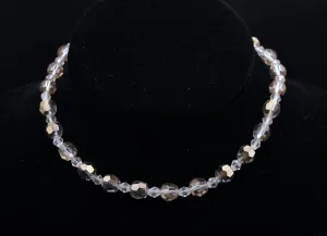 Vintage Faceted Glass Beaded Necklace - 15"