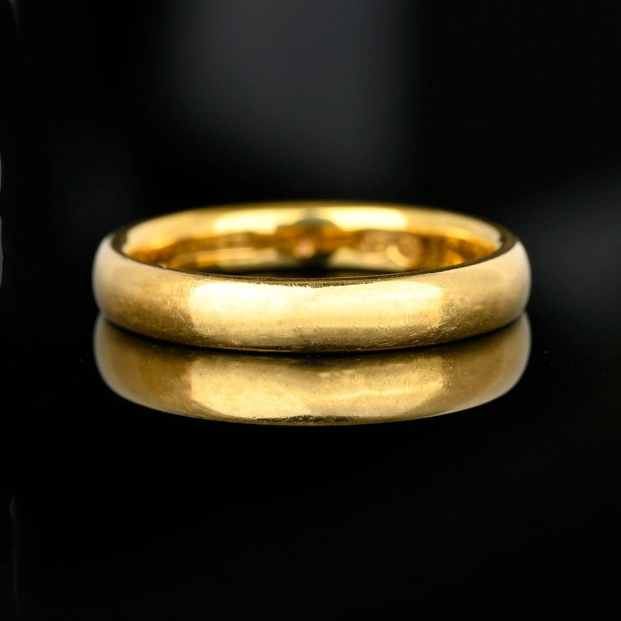 Vintage Thick Eternity 18K Gold Wedding Ring Band