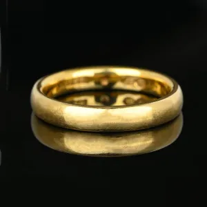 Vintage Thick Eternity 18K Gold Wedding Ring Band