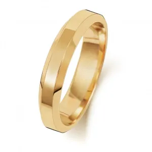 Wedding Band 18ct Wedding Bevelled Edge Ring WQ144M