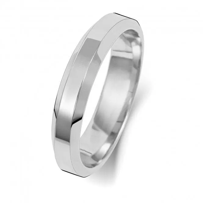 Wedding Band 18ct Wedding Bevelled Edge Ring WQ144WL