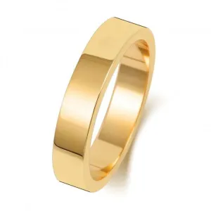 Wedding Band 18K Flat Flat 4 mm-1.2 Wedding  Ring WQ174L