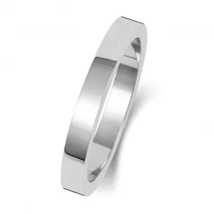 Wedding Band 9K Flat Flat 2.5 mm - 1.4 Wedding  Ring W172WM