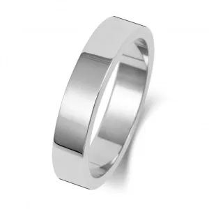 Wedding Band 9K Flat Flat 4 mm -1.45 Wedding  Ring W174WM