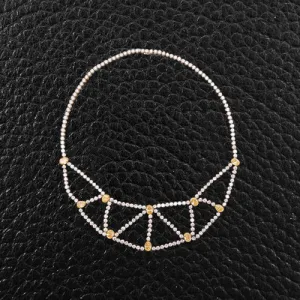 Yellow & White Diamond Collar Necklace